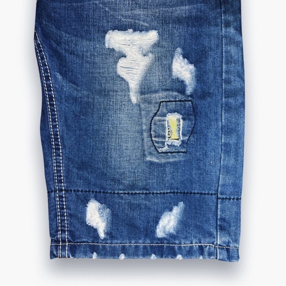 HABITSZM Distressed Denim Shorts - Picture 8 of 9